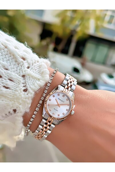 Ferrucci Steel Cord Minimal Case Women's Watch 3 Atm Waterproof 2 Years Warranty + Bracelet as a Gift