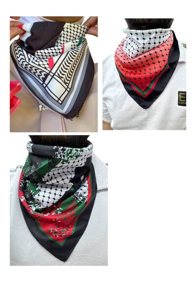 ALDAYER 3 Palestine Themed Scarf 50X50