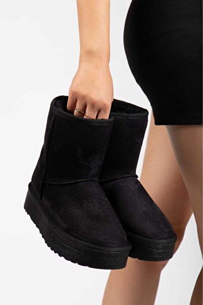 OLA Women's Tan Medium Size Suede High Thick Sole Winter Boots