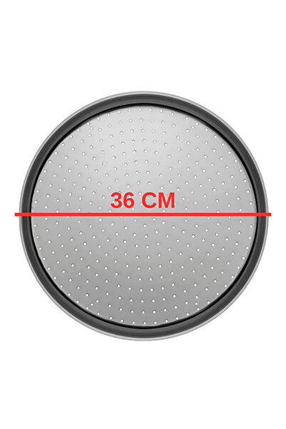 PudraLuna Büyük Boy, Delikli Pizza Pişirme Tepsisi, Paslanmaz Çelik Lahmacun ...