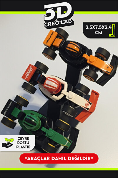 3Dcreo.lab Yapı Oyuncak F1 Minifigür 3'lü Sergileme Standı