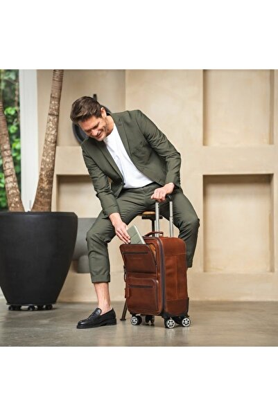 The Chesterfield Brand Genuine leather trolley bag, The Chesterfield Brand, San Marino, Cognac brown