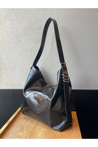 Crux Black Women's Soft Leather Hand and Shoulder Bag