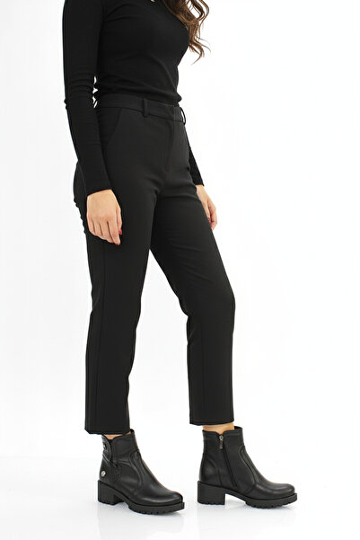 Mammamia Kadın Ortopedik Yumuşak Hakiki Deri Fermuarlı Klasık Tarz Günlük Bot...