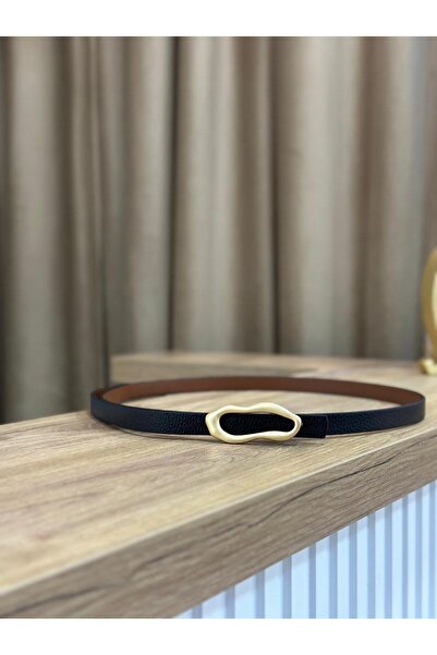 ERDESIGNN KADIN SİYAH KEMER İTHAL GOLD TOKALI KEMER ETEK KEMERİ ELBİSE KEMERİ...