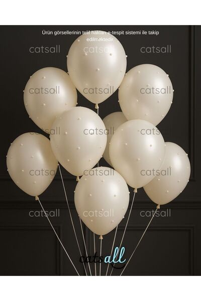 İncili Balon Seti – 10 Adet Balon + 100 Adet 1 cm KENDİNDEN YAPIŞKANLI İnci