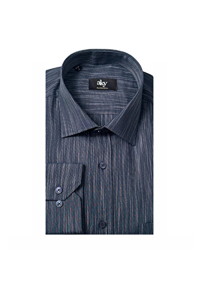 aky collection Aky Klasik Kesim İnce Çizgili Erkek Gömlek