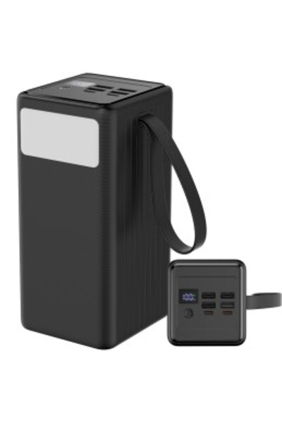 Platinet Baterie externa 65 W PD, 80.000 mAh, lanterna led SOS, power bank, 4 x USB-A, 2 x USB-C