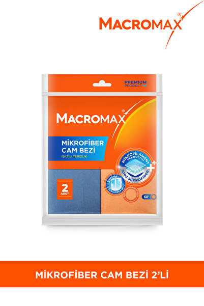 MACROMAX Practical Cleaning Package Microfiber Floor and Glass Cloth Set