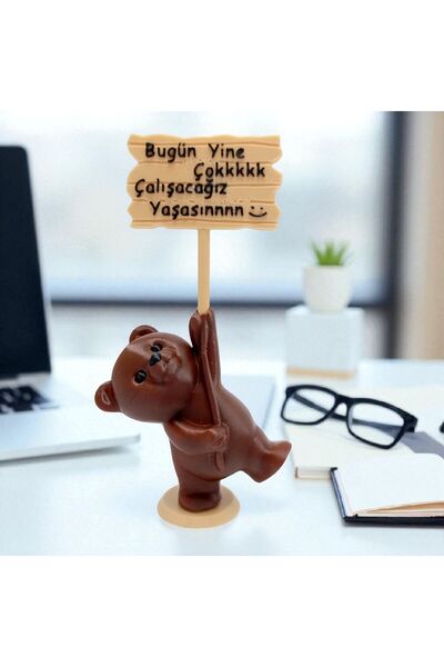 TERARYUM SEPETİM Neşeli Ayıcık-Yaşasın Yine Çok Çalışacağız - Teraryum malzemesi