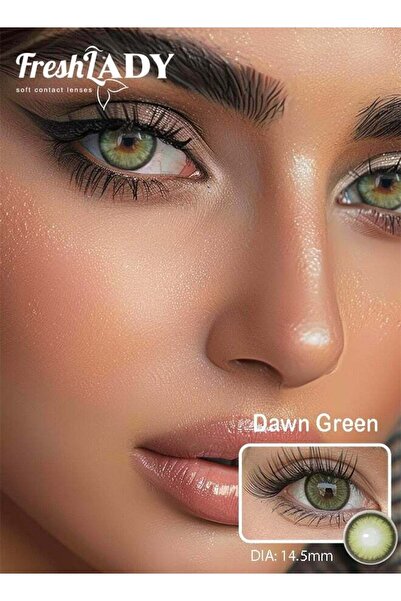 Fresh Lady FreshLady Freshlady Colored Lenses Dawn Green 14.50mm Yearly Disposable for Daily Wear