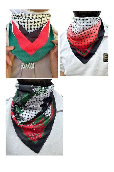 ALDAYER 3 Palestine Themed Scarf 50X50