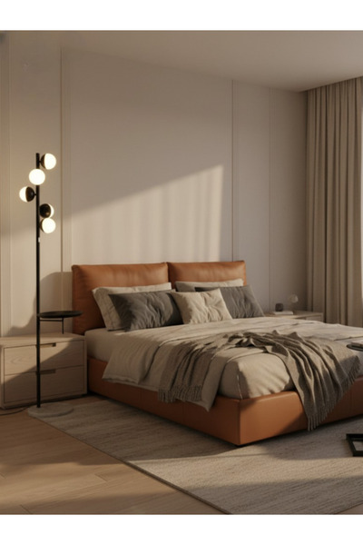 BEC49 Modern floor lamp with built-in side table