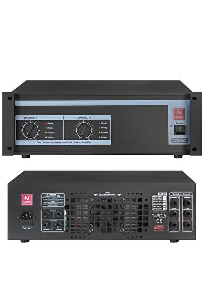 Genel Markalar NIWORK NPA-2500 Power Anfi 2X500 Watt 220V Trafolu