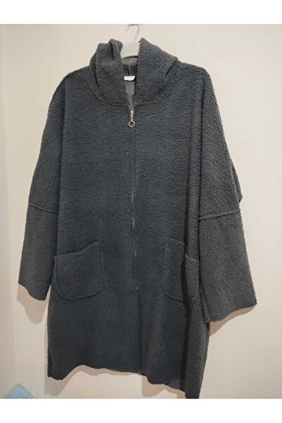 anne moda ankara Superior Quality Super Oversize Size, Hooded , Lightweight, Boucle Coat