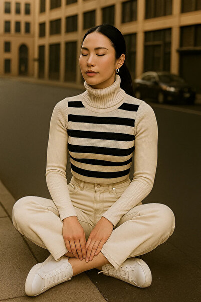 XRAY JEANS Women's Casual Loose Wide Leg Cream Baggy Jeans