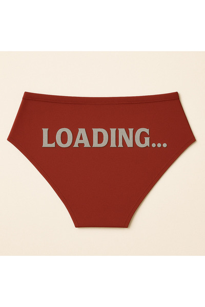 TWINTICKS Κόκκινο γυναικείο εσώρουχο με χριστουγεννιάτικο θέμα, μεταλλικό τύπ...