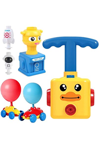 Generic Plus Point Balloon-Powered Car Launcher Toy, Multicolor ABS Plastic