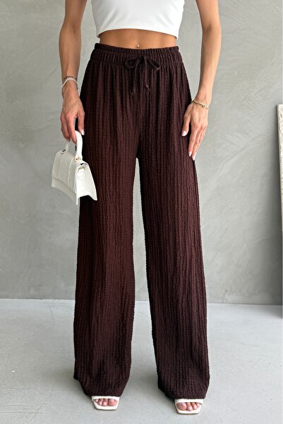 Ulino Πλισέ παντελόνι με τσέπες και άνετη υφή