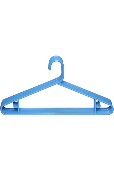 Clorox Blue Plastic Clothing Hangers with Two Hooks - 10 Pieces