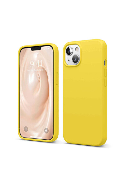 Casey Studios Soft Silicone iPhone 13 Case, Microfiber Inside, Protection, Slim, Yellow