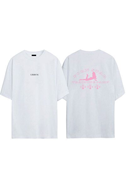 urbvn Training Camp Design Printed White Oversized T-Shirt