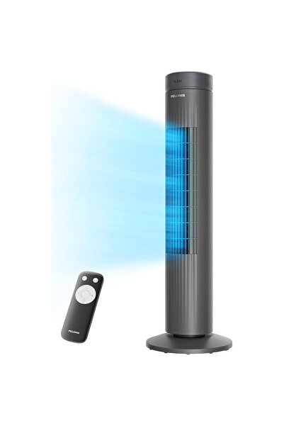 OEM Pelonis Fan, 3 Speeds, 76 cm, Remote Control, 60° Oscillation, 7H Timer, Silent and Compact, Black
