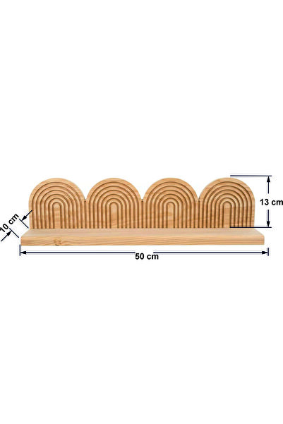 Tiydem Children's Room Bohemian Style, Nordic Style Decorative Wall Shelf, Natural Kiln-Dried Pine Wood