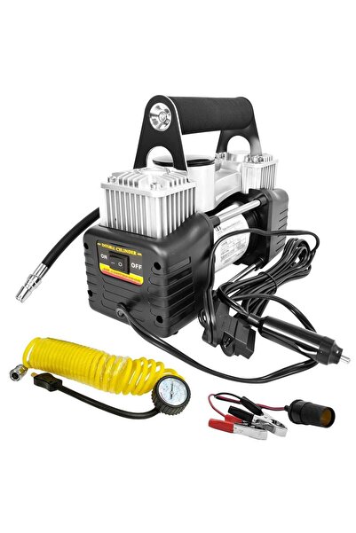 3XR منفاخ إطارات ضاغط هواء مزدوج الأسطوانة بقوة 12 فولت مع شاشة رقمية