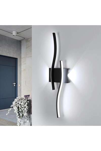 OEM LED Wall Light Goeco, 20W, 2250LM, 59 cm, Cool White 6500K, Aluminum, Modern Design, Black