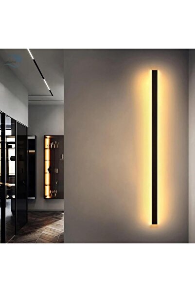 OEM LED Wall Light HMAKGG, 100 cm, 32W, 3 Color 3000K/4500K/6000K, Aluminum, Indoor/Outdoor, Black