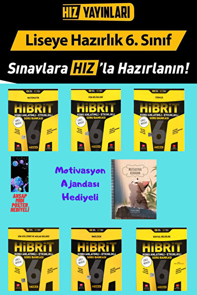 Fenomen Yayıncılık Hız 6.Sınıf Mat-Fen-Türkçe-Sosyal Konu Anlatımlı Set Motiv...
