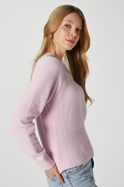 Ritnice Women's Luviya Wool Soft Pink Knitwear Sweater Ws07299