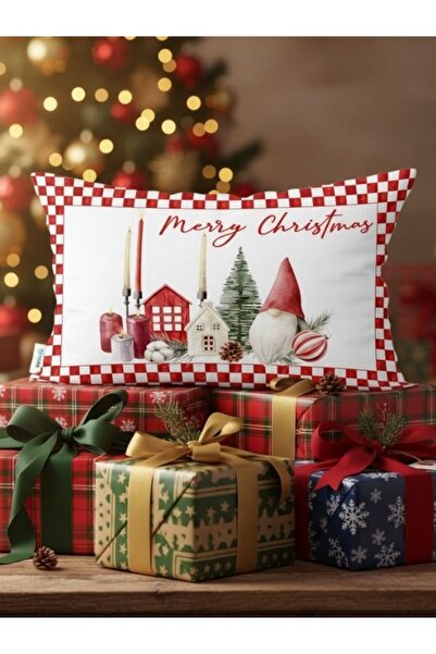 Evmila House and Dwarf Pattern Velvet Rectangular Throw Pillow Case 35X55 cm Double Side Printed Zippers