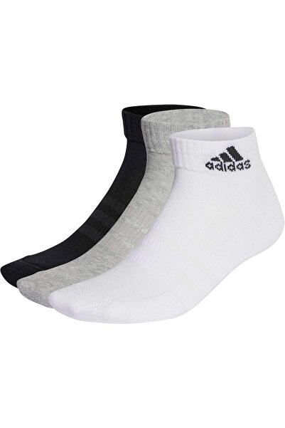adidas Cushioned Ankle-Length Sports Socks for Adults, Unisex, 3 Pairs