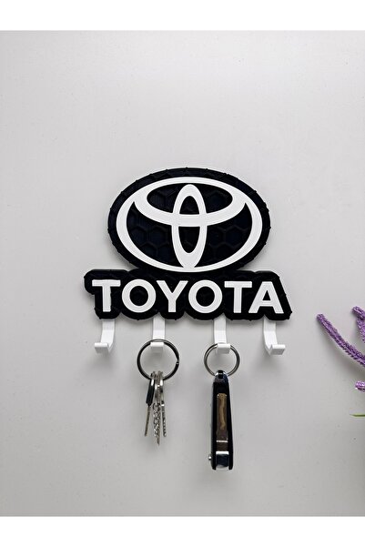 Butik حامل مفاتيح بتصميم شعار تويوتا ثلاثي الأبعاد مطبوع للزينة