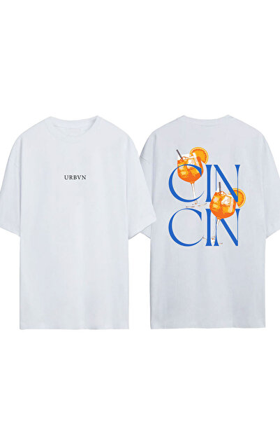 urbvn Μπλουζάκι CIN CIN με στάμπα σχεδίου, λευκό, oversized