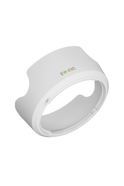 FotoManiac Photo lens hood type EW 63C White compatible with Canon EF-S 18-55mm IS STM, RF 24-50mm IS STM