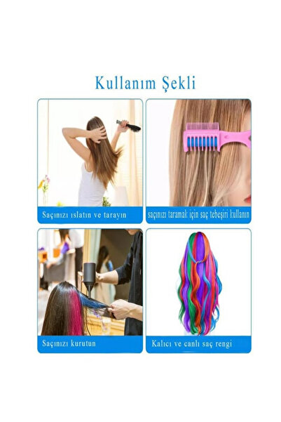 Bubu Hair Dyeing Comb 3Pcs in 1 Pack Hair Coloring Comb Pink Purple and Pink Bright Colors Easy to Apply