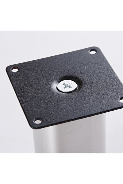 OEM Set de 4 picioare rotunde reglabile pentru mobilă Sunmostar, oțel inoxidabil, 50 x 60 mm, negru/argintiu