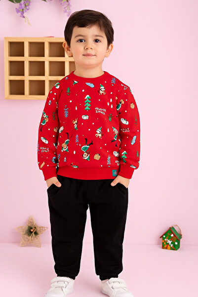 SANTRALBEBE Boy's New Year's Printed Set