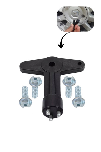 MEFAUTO Renault Megane 2 Clıo 2-3 Scenıc Uyumlu Jant Göbeği Anahtarı Civatalı Takım