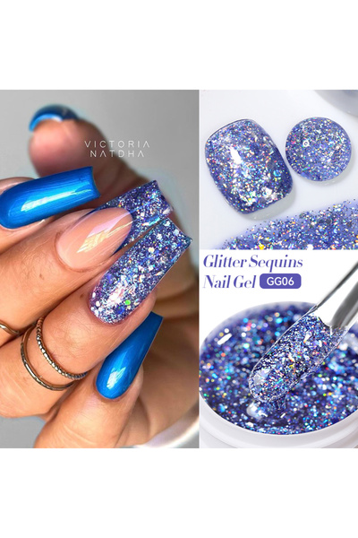 Born Pretty Lily Cute Glitter Sequins Gel/Pullu Simli Kalıcı Jel Oje(GG06)-7ml