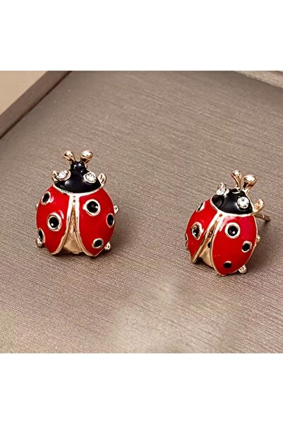 ByLily Ladybug Earrings, Red, Stylish, Suitable for Daily Wear