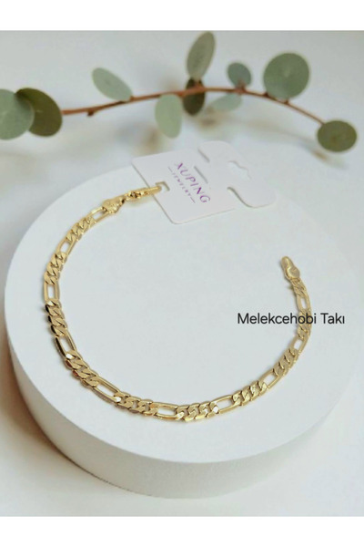 XUPING JEWELRY Bade Jewelry CM Jewelry 14K Figaro Model Kararmaz Kadın Bileklik