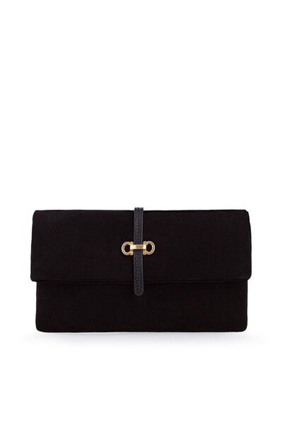 Bilik Deri Exclusive Black Women's Portfolio & Clutch Bag Blm P-02-Sü