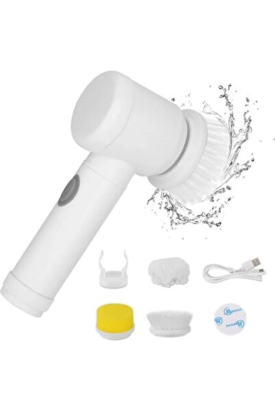 OEMN Electric cleaning brush set, accessories, USB rechargeable, white