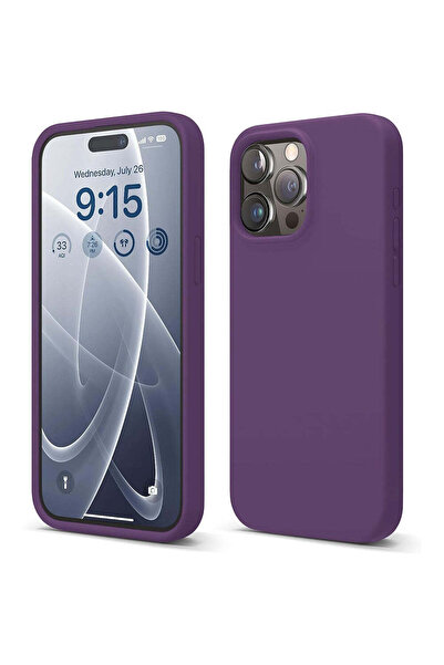 Casey Studios Husă de silicon iPhone 15 Pro Max, cu microfibră, subțire, de p...