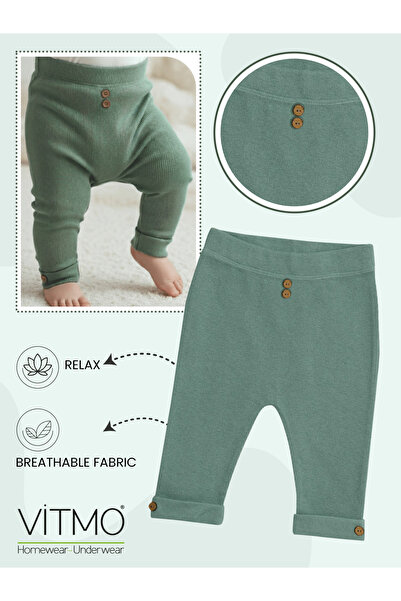 vitmo Baby leggings 100% cotton single bottom stretchy and comfortable Corded Fabric fabric