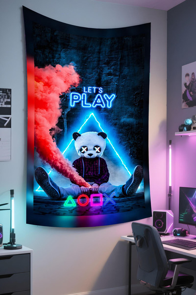 RUGRUMBA Tapiserie verticală pentru gamer – tematică pentru jocuri, țesătură de înaltă calitate, tapiserie de perete